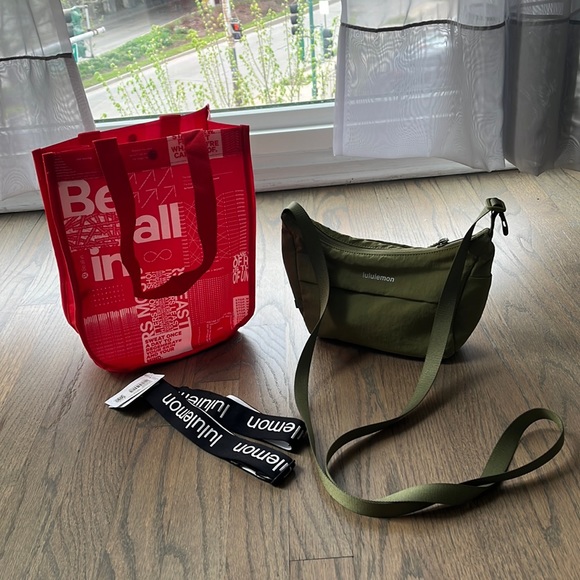 lululemon athletica Accessories - Lululemon Post Workout Bundle (Crossbody, Reusable Bag, and 2 Headbands)